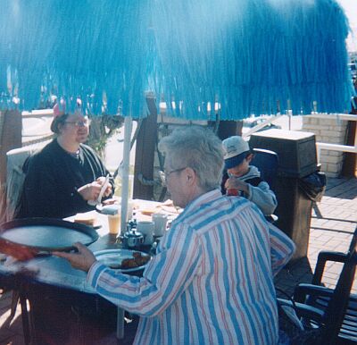 Breakfast on the patio at the Leeside Restaurant in Tobermory