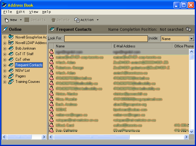 Address Book - Frequent Contacts